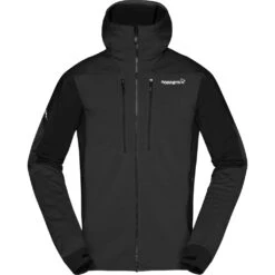 Norrona Giacca Uomo - Trollveggen Powerstretch Pro Zip Hood - Caviar -Norrona 340856 00 d 722246
