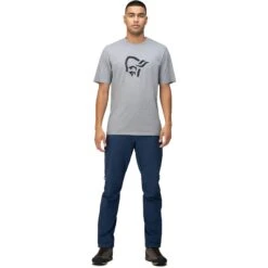 Norrona Maglietta Uomo - /29 Cotton Material Viking - Grey Melange -Norrona norrona 29 cotton material viking t shirt men grey melange 4 1519265