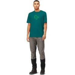 Norrona Maglietta Uomo - /29 Cotton Viking - Everglade -Norrona norrona 29 cotton viking t shirt men everglade 4 1519300