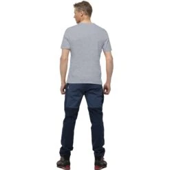 Norrona Maglietta Uomo - /29 Cotton Viking - Grey Melange/Caviar -Norrona norrona 29 cotton viking t shirt men grey melange caviar 2 1465749