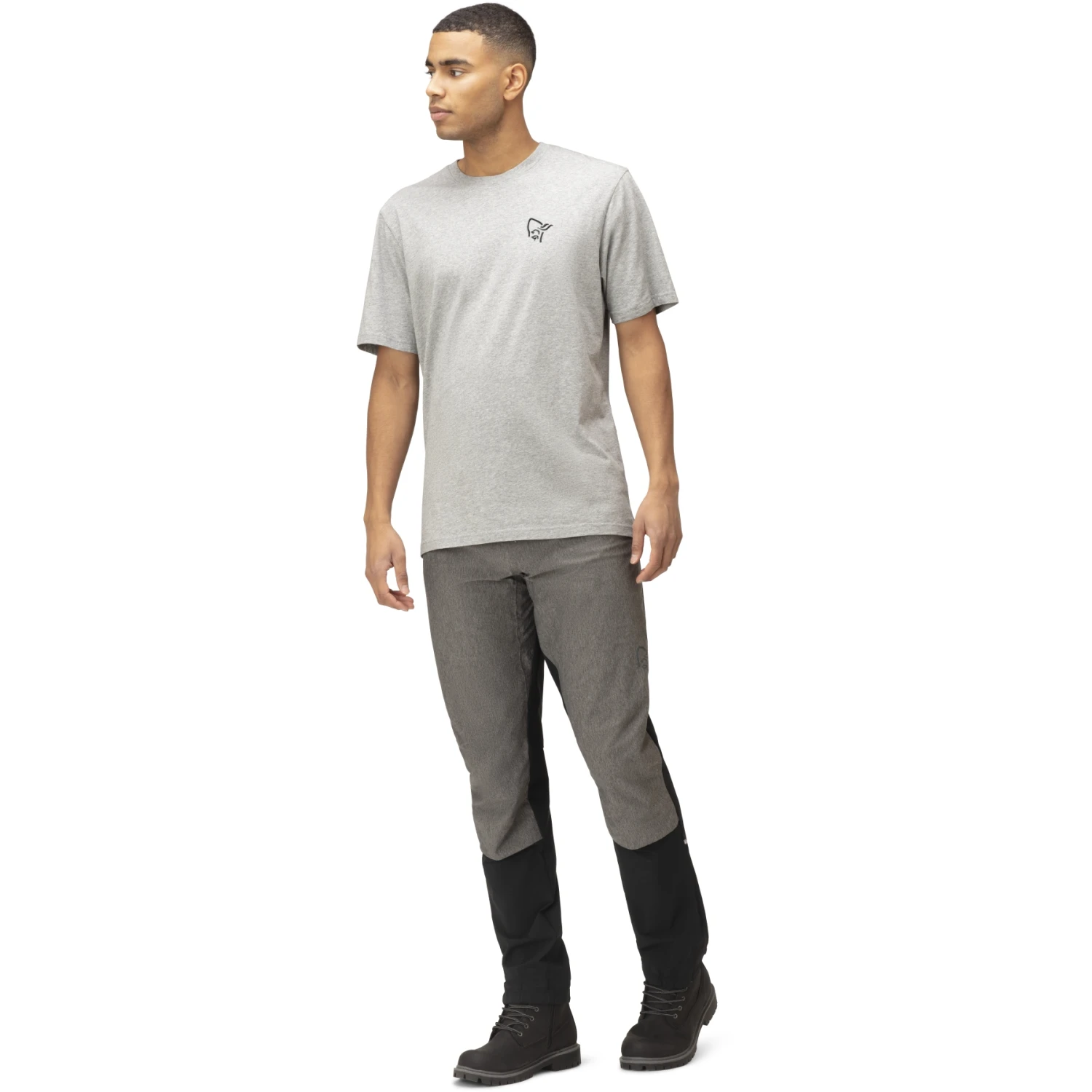 Norrona Maglietta Uomo - /29 Cotton Vikinghead Embroidery - Grey Melange 6 Norrona Maglietta Uomo - /29 Cotton Vikinghead Embroidery - Grey Melange - immagine 4