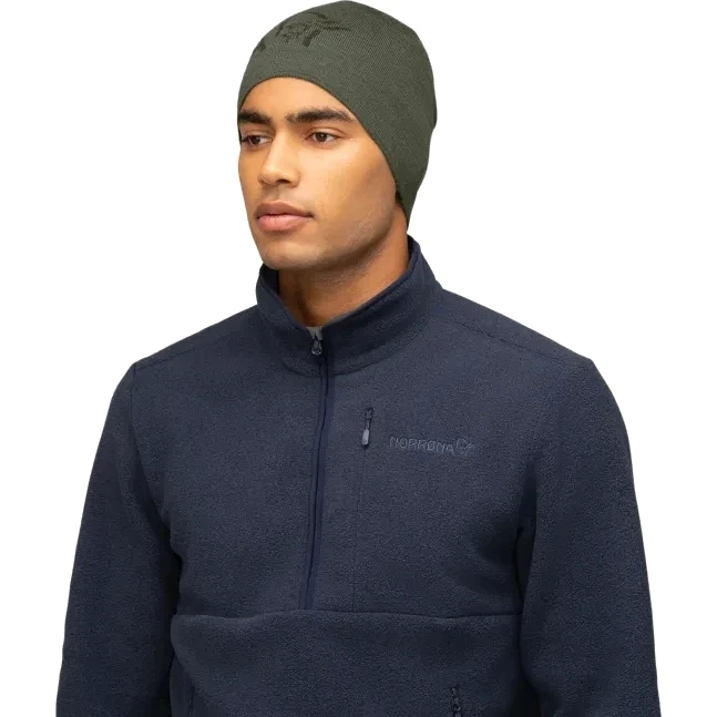 Norrona Berretto - /29 Light MerinoUll Logo - Olive Night Melange 4 Norrona Berretto - /29 Light MerinoUll Logo - Olive Night Melange - immagine 2