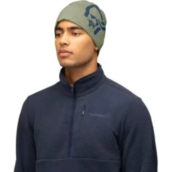 Norrona Berretto - /29 Mid Cotton Logo - Loden Green 6 Norrona Berretto - /29 Mid Cotton Logo - Loden Green -Norrona norrona 29 mid cotton logo beanie loden green model 1 1544042