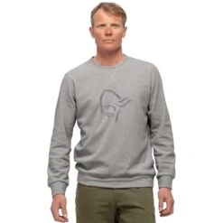 Norrona Felpa - Crew Neck Unisex - Drizzle Melange