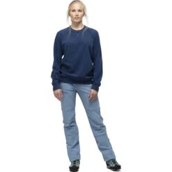 Norrona Felpa - Crew Neck Unisex - Indigo Night -Norrona norrona crew neck unisex longsleeve indigo night 4 1024877