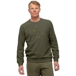 Norrona Felpa - Crew Neck Unisex - Olive Night