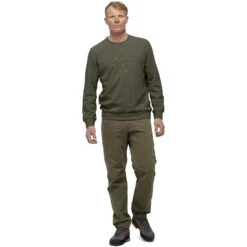 Norrona Felpa - Crew Neck Unisex - Olive Night -Norrona norrona crew neck unisex longsleeve olive night 3 1024881
