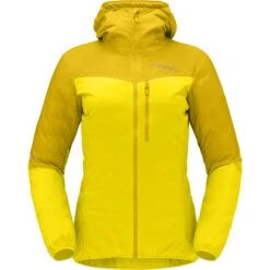 Norrona Giacca Donna - Falketind Aero60 Hood - Sulphur/Blazing Yellow -Norrona norrona falketind aero60 hood women sulphur blazing yellow 1 1341358