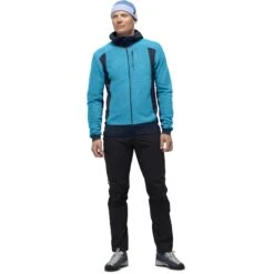 Norrona Giacca Uomo - Falketind Alpha120 Zip Hood - Hawaiian Surf/Indigo Night -Norrona norrona falketind alpha120 zip hood men hawaiian surf indigo night 3 1025017