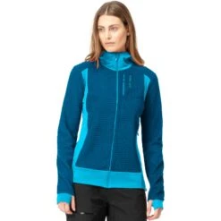 Norrona Giacca Donna - Falketind Alpha120 Zip Hood - Aquarius/Mykonos Blue