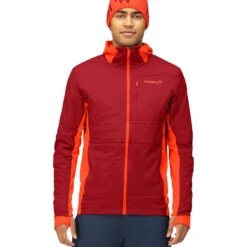 Norrona Giacca Uomo - Falketind Alpha90 Insulated Zip Hood - Arednalin/Rhubarb