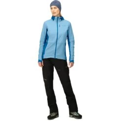 Norrona Giacca Donna - Falketind Alpha90 Insulated Zip Hood - Aquarius/Mykonos Blue -Norrona norrona falketind alpha90 insulated zip hood jacket women aquarius mykonos blue 4 1517563