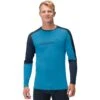 Norrona Maglia A Maniche Lunghe Uomo - Falketind Equaliser Merino Round Neck - Hawaiian Surf/Indigo Night -Norrona norrona falketind equaliser merino round neck men hawaiian surf indigo night 1 1460976