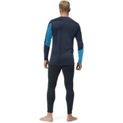 Norrona Maglia A Maniche Lunghe Uomo - Falketind Equaliser Merino Round Neck - Hawaiian Surf/Indigo Night -Norrona norrona falketind equaliser merino round neck men hawaiian surf indigo night 3 1460978
