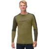 Norrona Maglia A Maniche Lunghe Uomo - Falketind Equaliser Merino Round Neck - Olive Drab/Olive Night -Norrona norrona falketind equaliser merino round neck men olive drab olive night 1 1460995