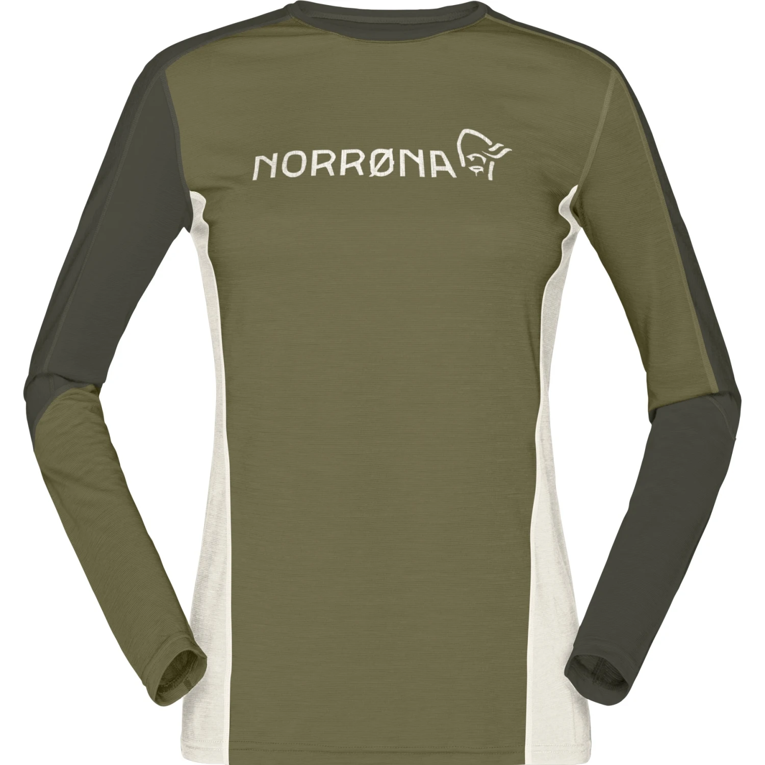Norrona Maglia A Maniche Lunghe Donna - Falketind Equaliser Merino Round Neck - Olive Drab/Olive Night 4 Norrona Maglia A Maniche Lunghe Donna - Falketind Equaliser Merino Round Neck - Olive Drab/Olive Night - immagine 2