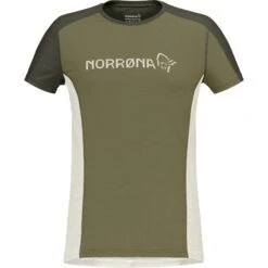 Norrona Maglietta Donna - Falketind Equaliser Merino - Olive Drab/Olive Night -Norrona norrona falketind equaliser merino t shirt women olive drab olive night 1 1253635