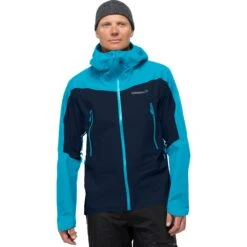 Norrona Giacca Uomo - Falketind Gore-Tex - Hawaiian Surf/Indigo Night