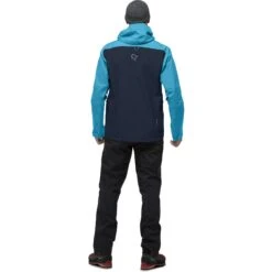 Norrona Giacca Uomo - Falketind Gore-Tex - Hawaiian Surf/Indigo Night -Norrona norrona falketind gore tex jacket men hawaiian surf indigo night 4 1025283