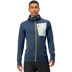 Norrona Giacca Uomo - Falketind Power Grid Hood - Vintage Indigo