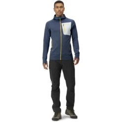 Norrona Giacca Uomo - Falketind Power Grid Hood - Vintage Indigo -Norrona norrona falketind power grid hood men vintage indigo model 1 1399555
