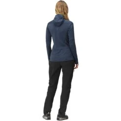 Norrona Giacca Donna - Falketind Power Grid Hood - Indigo Night -Norrona norrona falketind power grid hood women indigo night model 2 1399514