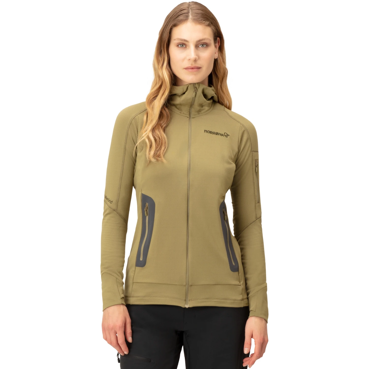 Norrona Giacca Donna - Falketind Power Grid Hood - Olive Drab 3 Norrona Giacca Donna - Falketind Power Grid Hood - Olive Drab