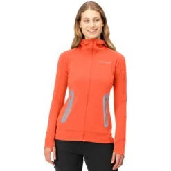 Norrona Giacca Donna - Falketind Power Grid Hood - Orange Alert