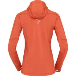 Norrona Giacca Donna - Falketind Power Grid Hood - Orange Alert -Norrona norrona falketind power grid hood women orange alert 2 1341891
