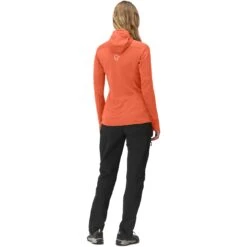 Norrona Giacca Donna - Falketind Power Grid Hood - Orange Alert -Norrona norrona falketind power grid hood women orange alert model 2 1399538