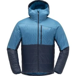 Norrona Giacca Uomo - Falketind Thermo60 Hood - Hawaiian Surf/Indigo Night -Norrona norrona falketind thermo60 hood men hawaiian surf indigo night 1 1126344