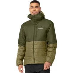 Norrona Giacca Uomo - Falketind Thermo60 Hood - Olive Night/Olive Drab