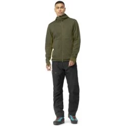Norrona Giacca Uomo - Falketind Warm2 Octa Hood - Olive Night/Olive Drab -Norrona norrona falketind warm2 octa hood men olive night olive drab 3 1254056