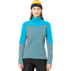 Norrona Giacca Donna - Falketind Warmwool2 Stretch - Aquarius/Tourmaline