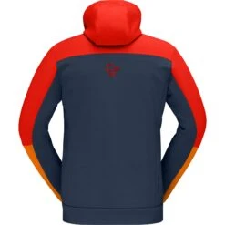Norrona Giacca Uomo - Falketind Warmwool2 Stretch Zip Hood - Arednalin/Orange Popsicle -Norrona norrona falketind warmwool2 stretch zip hood jacket men arednalin orange popsicle 2 1025656