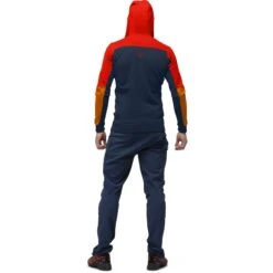 Norrona Giacca Uomo - Falketind Warmwool2 Stretch Zip Hood - Arednalin/Orange Popsicle -Norrona norrona falketind warmwool2 stretch zip hood jacket men arednalin orange popsicle 3 1560997