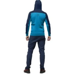 Norrona Giacca Uomo - Falketind Warmwool2 Stretch Zip Hood - Hawaiian Surf/Indigo Night -Norrona norrona falketind warmwool2 stretch zip hood jacket men hawaiian surf indigo night 3 1461845