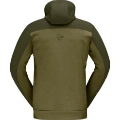 Norrona Giacca Uomo - Falketind Warmwool2 Stretch Zip Hood - Olive Night/Olive Drab -Norrona norrona falketind warmwool2 stretch zip hood jacket men olive night olive drab 2 1254026