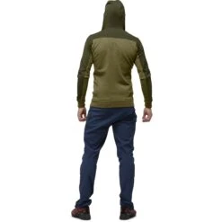 Norrona Giacca Uomo - Falketind Warmwool2 Stretch Zip Hood - Olive Night/Olive Drab -Norrona norrona falketind warmwool2 stretch zip hood jacket men olive night olive drab 4 1254028