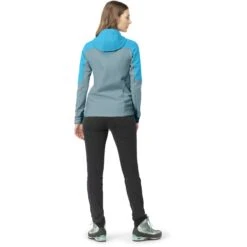 Norrona Giacca Donna - Falketind Warmwool2 Stretch Zip Hood - Aquarius/Tourmaline -Norrona norrona falketind warmwool2 stretch zip hood jacket women aquarius tourmaline 3 1560993