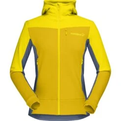 Norrona Giacca Donna - Falketind Warmwool2 Stretch Zip Hood - Blazing Yellow/Sulphur -Norrona norrona falketind warmwool2 stretch zip hood jacket women blazing yellow sulphur 1 1341908