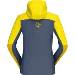 Norrona Giacca Donna - Falketind Warmwool2 Stretch Zip Hood - Blazing Yellow/Sulphur -Norrona norrona falketind warmwool2 stretch zip hood jacket women blazing yellow sulphur 2 1341909