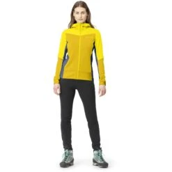 Norrona Giacca Donna - Falketind Warmwool2 Stretch Zip Hood - Blazing Yellow/Sulphur -Norrona norrona falketind warmwool2 stretch zip hood jacket women blazing yellow sulphur model 1 1399557