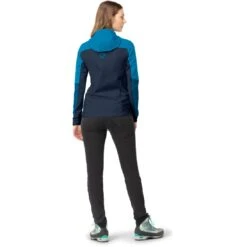 Norrona Giacca Donna - Falketind Warmwool2 Stretch Zip Hood - Hawaiian Surf/Mykonos Blue -Norrona norrona falketind warmwool2 stretch zip hood jacket women hawaiian surf mykonos blue 5 1517669