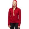 Norrona Giacca Donna - Falketind Warmwool2 Stretch Zip Hood - Jester Red