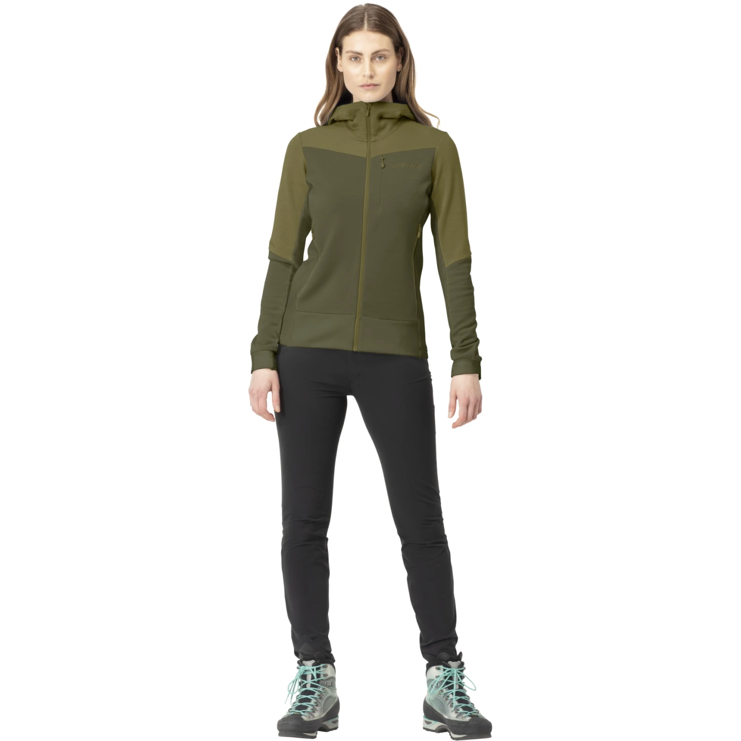 Norrona Giacca Donna - Falketind Warmwool2 Stretch Zip Hood - Olive Drab/Olive Night 6 Norrona Giacca Donna - Falketind Warmwool2 Stretch Zip Hood - Olive Drab/Olive Night - immagine 4