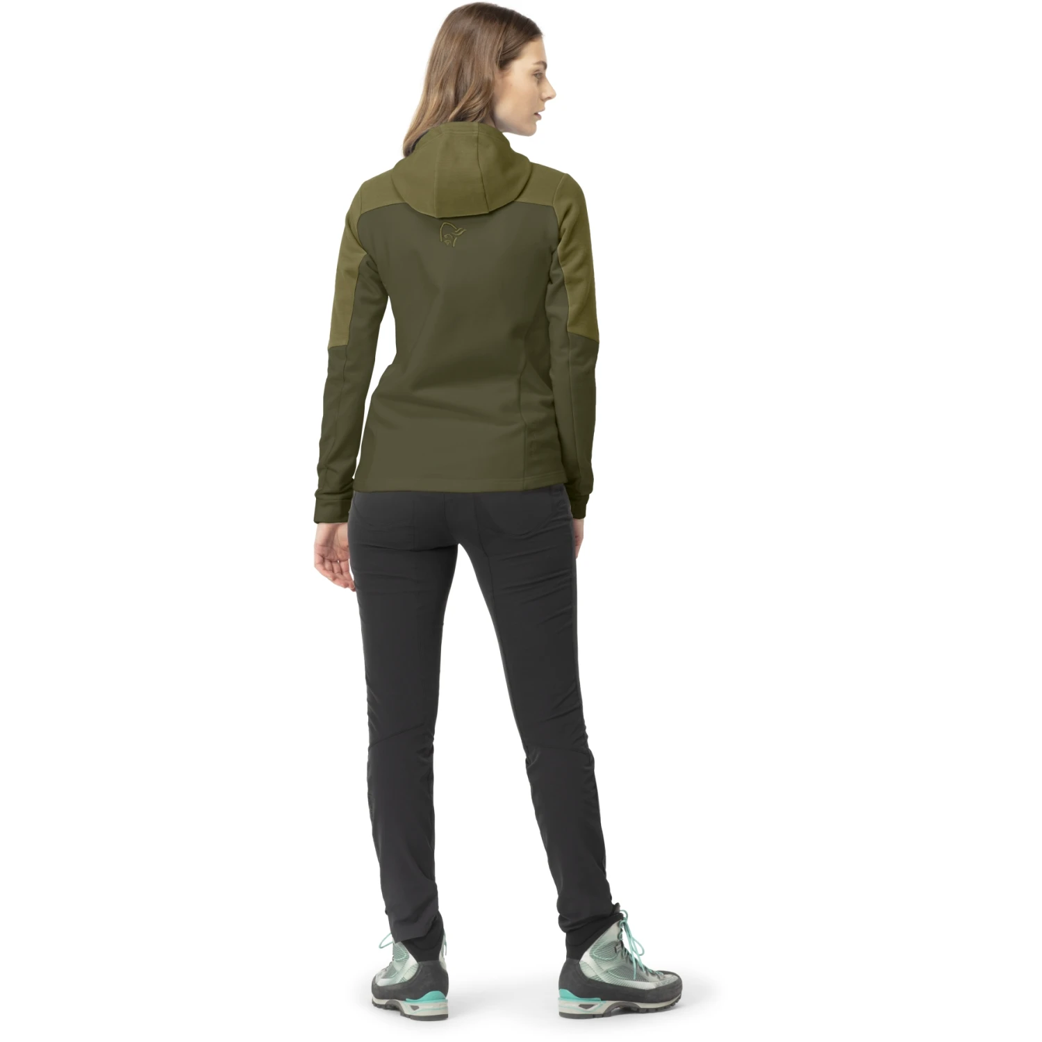 Norrona Giacca Donna - Falketind Warmwool2 Stretch Zip Hood - Olive Drab/Olive Night 7 Norrona Giacca Donna - Falketind Warmwool2 Stretch Zip Hood - Olive Drab/Olive Night - immagine 5