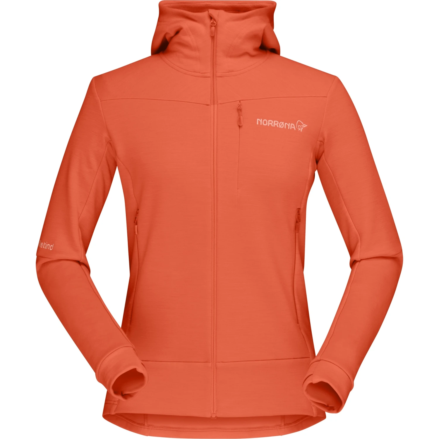 Norrona Giacca Donna - Falketind Warmwool2 Stretch Zip Hood - Orange Alert 4 Norrona Giacca Donna - Falketind Warmwool2 Stretch Zip Hood - Orange Alert - immagine 2