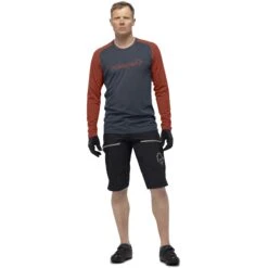 Norrona Maglia A Maniche Lunghe Uomo - Fjørå Equaliser Lightweight - Rooibos Tea/Indigo Night -Norrona norrona fjora equaliser lightweight long sleeve shirt men rooibos tea indigo night 3 1254129