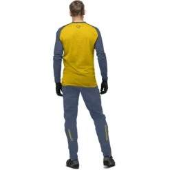 Norrona Maglia A Maniche Lunghe Uomo - Fjørå Equaliser Lightweight - Sulphur/Vintage Indigo -Norrona norrona fjora equaliser lightweight long sleeve shirt men sulphur vintage indigo model 2 1399604